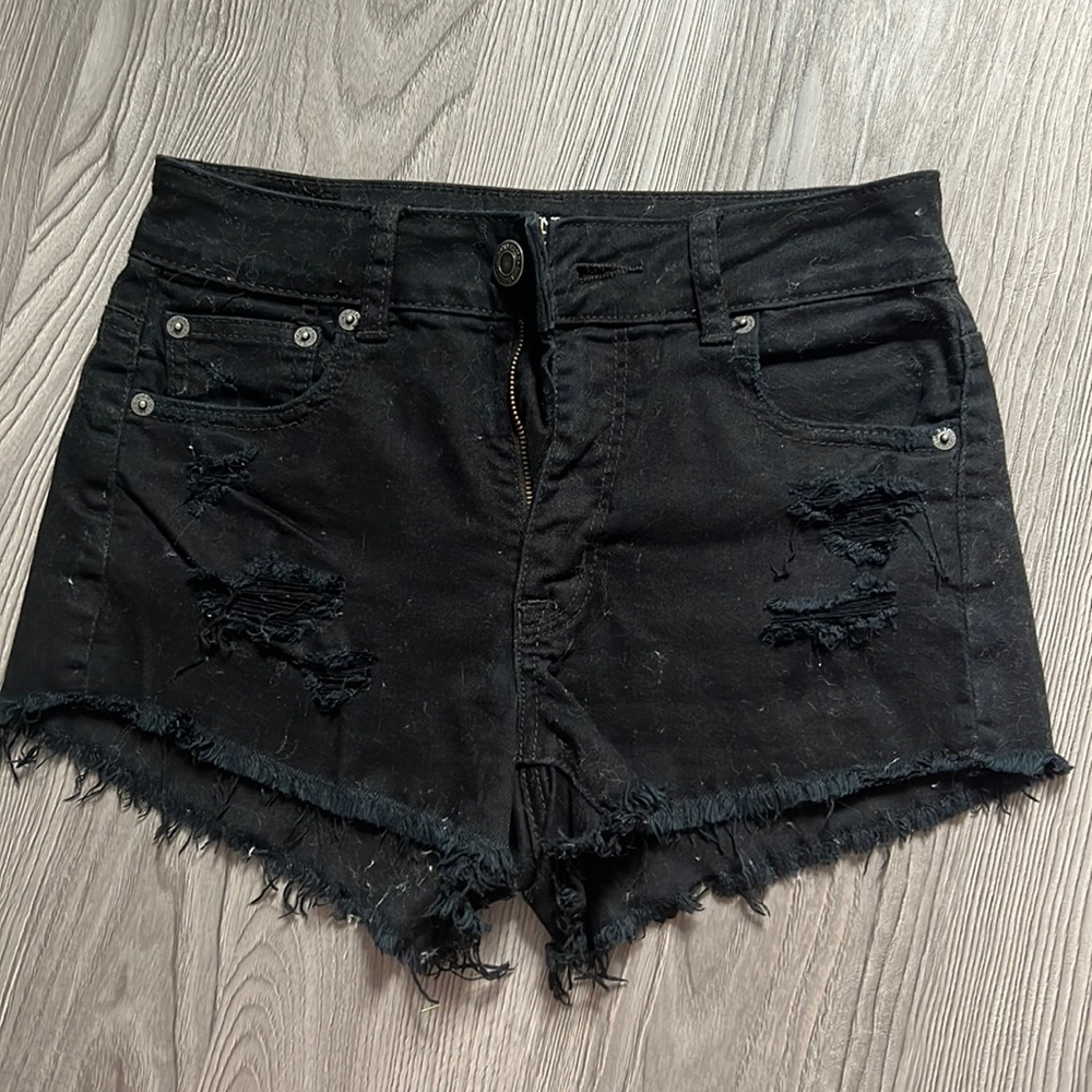 black american eagle shorts